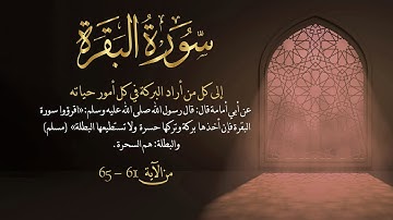 سورة البقرة من آية 61- 65 مكررة 10 مرات بصوت مشاري العفاسي