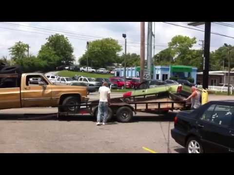 Chevy Truck With No Clutch vs 2 Rednecks and a Dodge-- Trailer loading FAIL!!--