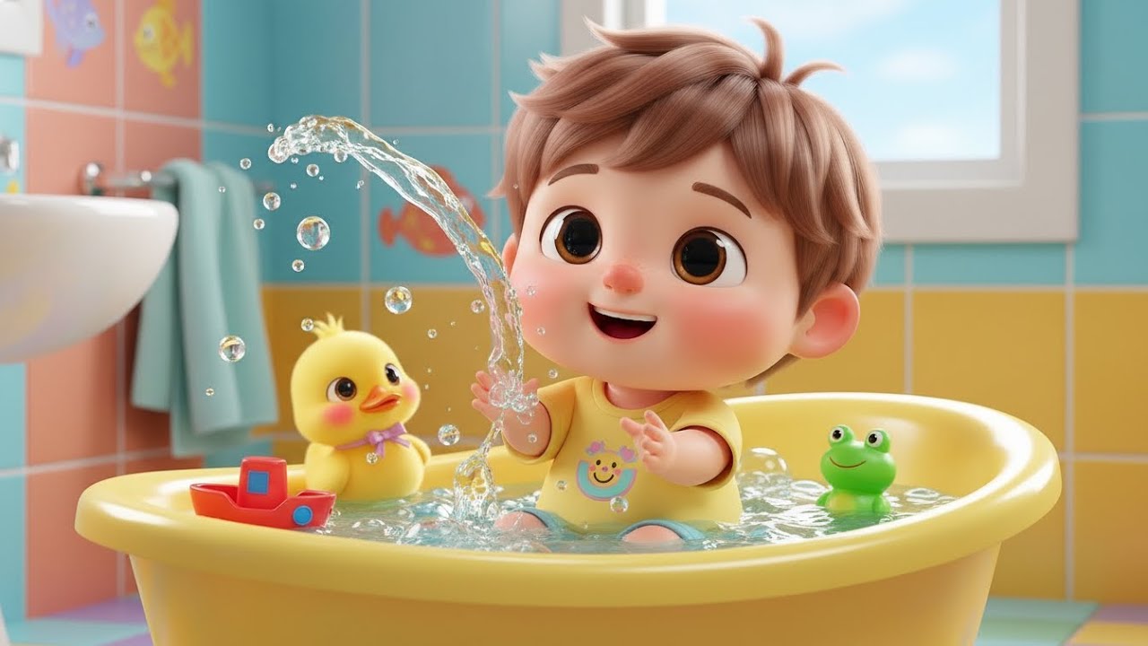 Fun Bath Splash Song – Nursery Rhyme, Toddler Learning, Water Play, and Bath-Time Fun