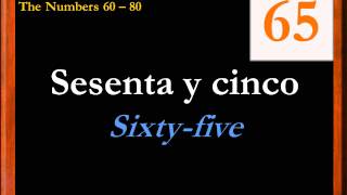 The Numbers in Spanish 60-80 | Counting in Spanish | Números en Español | Learn Spanish | Free