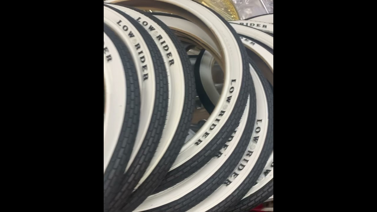 Lowrider bike and parts -20x1.75 white wall tires with lowrider sold by vulture line company