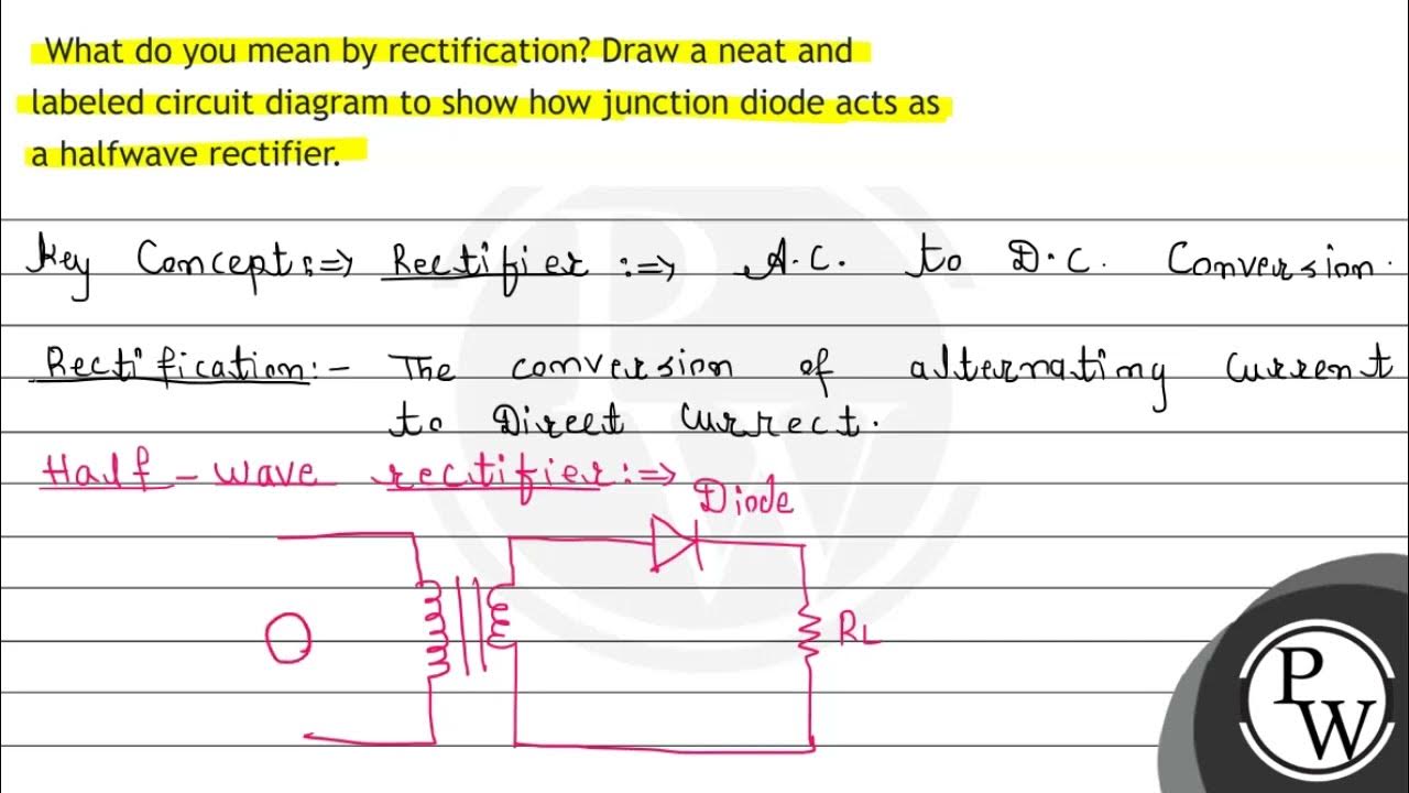 What do you mean by rectification? Draw a neat and labeled circuit