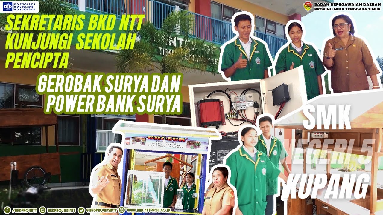 SMKN 5 Kupang Ciptakan Gerobak Surya dan Power Bank Surya | Badan Kepegawaian Daerah Provinsi NTT