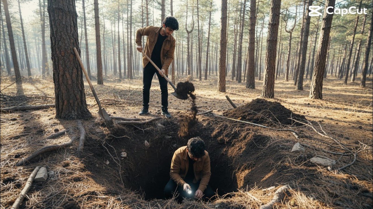 Built a Secret Underground Jhoppadi Shelter in the Forest (Full Survival Build WAHEED ALI funny vid