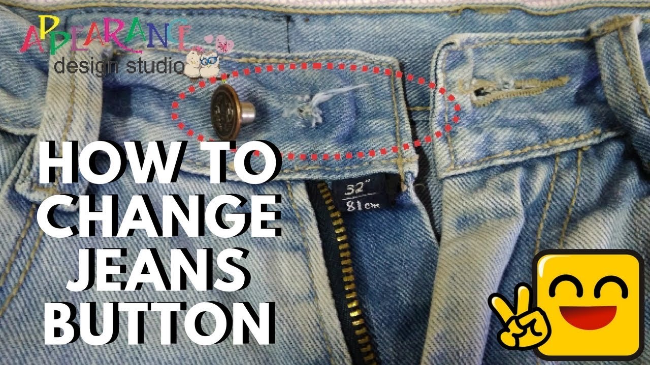 How To Replace A Jean Button [easy Tip] Jeans Button Fix 