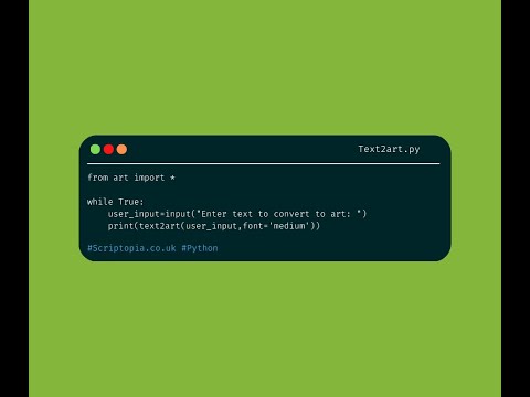 Python Art - Text to ASCII art (Change size)