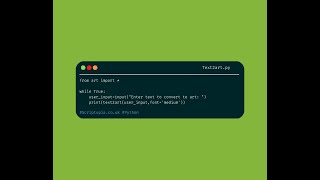 Python Art - Text to ASCII art (Change size)