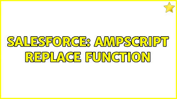 Salesforce: AMPScript Replace Function