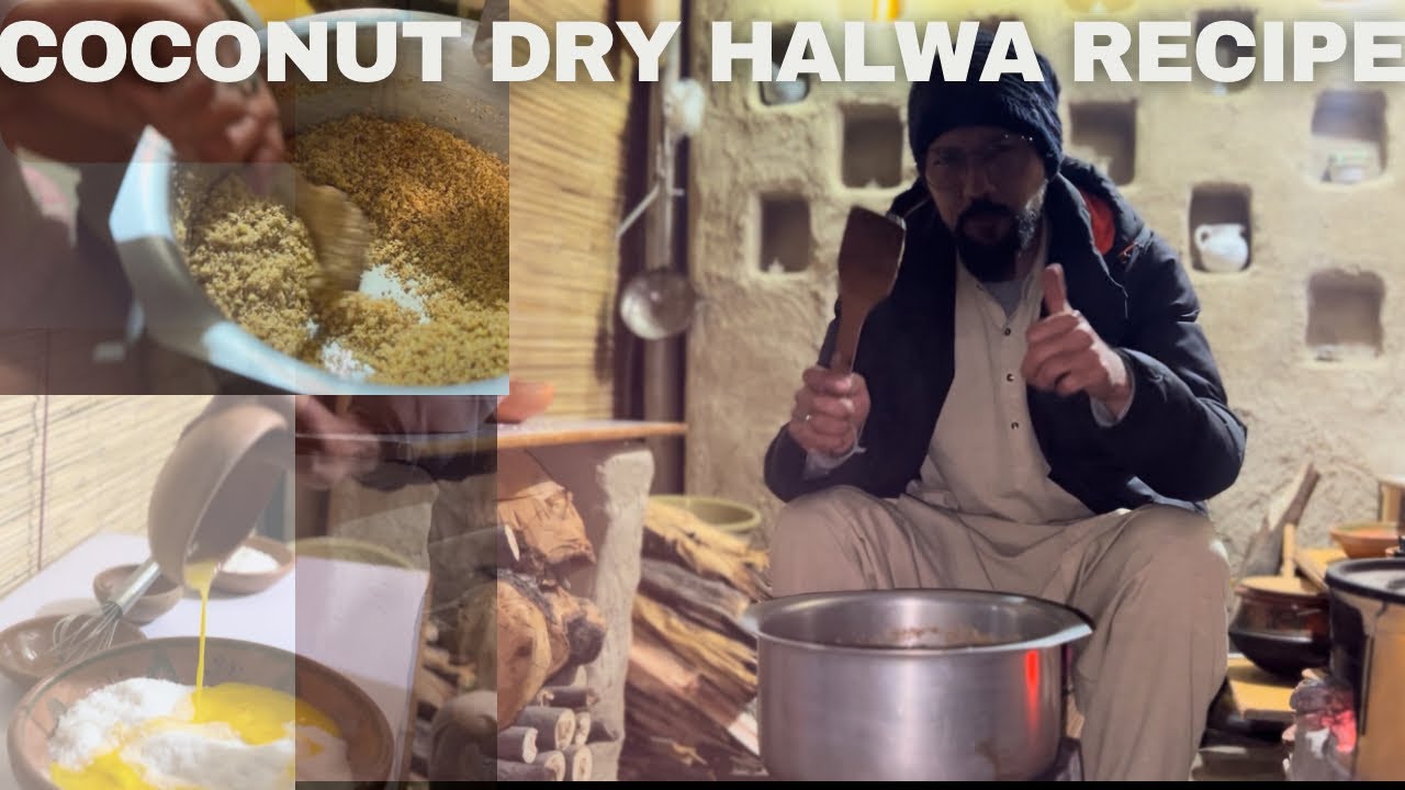 Coconut dry halwa recipe nariyal ka halwa papri dry halwa easy