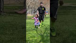 Father Helps Daughter, Emotionally, after Tripping Twice