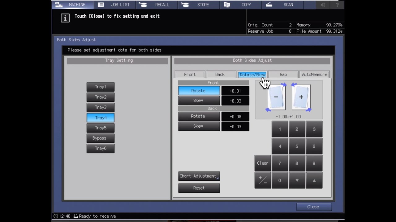 AccurioPress Both Sides Adjustment - YouTube