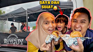 💢IJAT REVIEW BURGER TEPI JALAN PADU BAI!!😋QASHA DAH SIHAT DARI SUNAT KE TU?😱VLOG IJAT