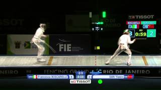 Rio 2015 WE GP Semifinal 01 podium Sun Y CHN vs Boscarelli F ITA