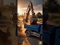 GOLDEN HOUR! 100 Days Celebration 🌅 #excavator #lego #bulldozer