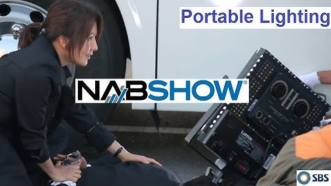 NAB SHOW 2017 Lumos portable LED film lighting set up