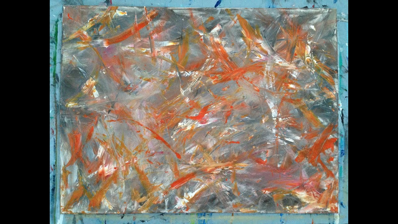 Orange and Grey Abstract / Modern / Contemporary DIY Art