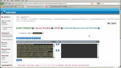Test case designing and mapping