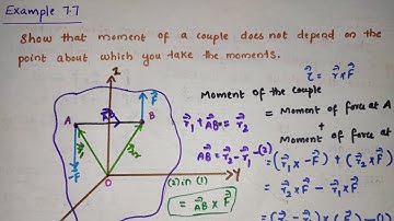 Example 7.7// Class 11 // Chapter 7 Systems of particles and rotational motion// Show that moment of