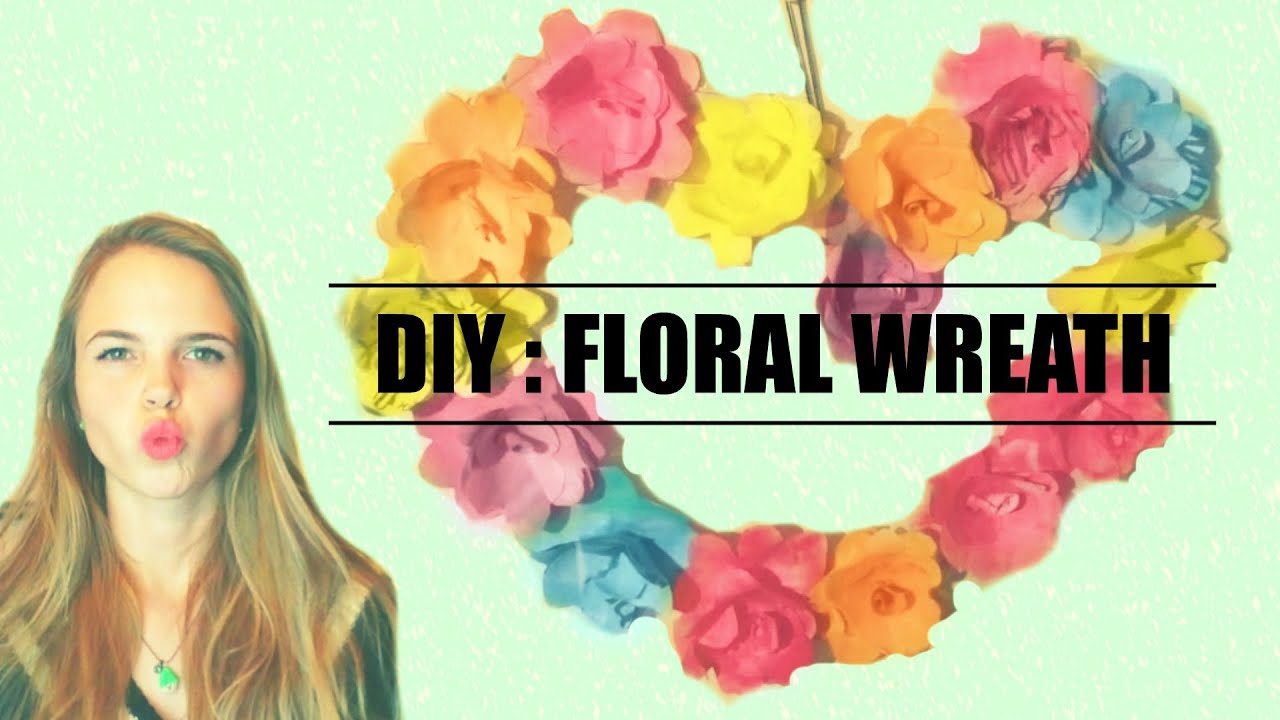 DIY: floral heart wreath (made from paper) - YouTube