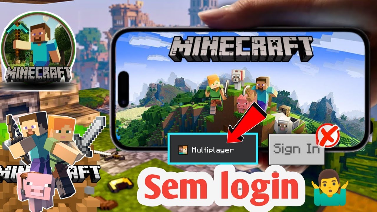 Como Jogar Minecraft Multiplayer Sem Fazer Login + Jogar Minecraft LAN com Amigos, PS5, Switch