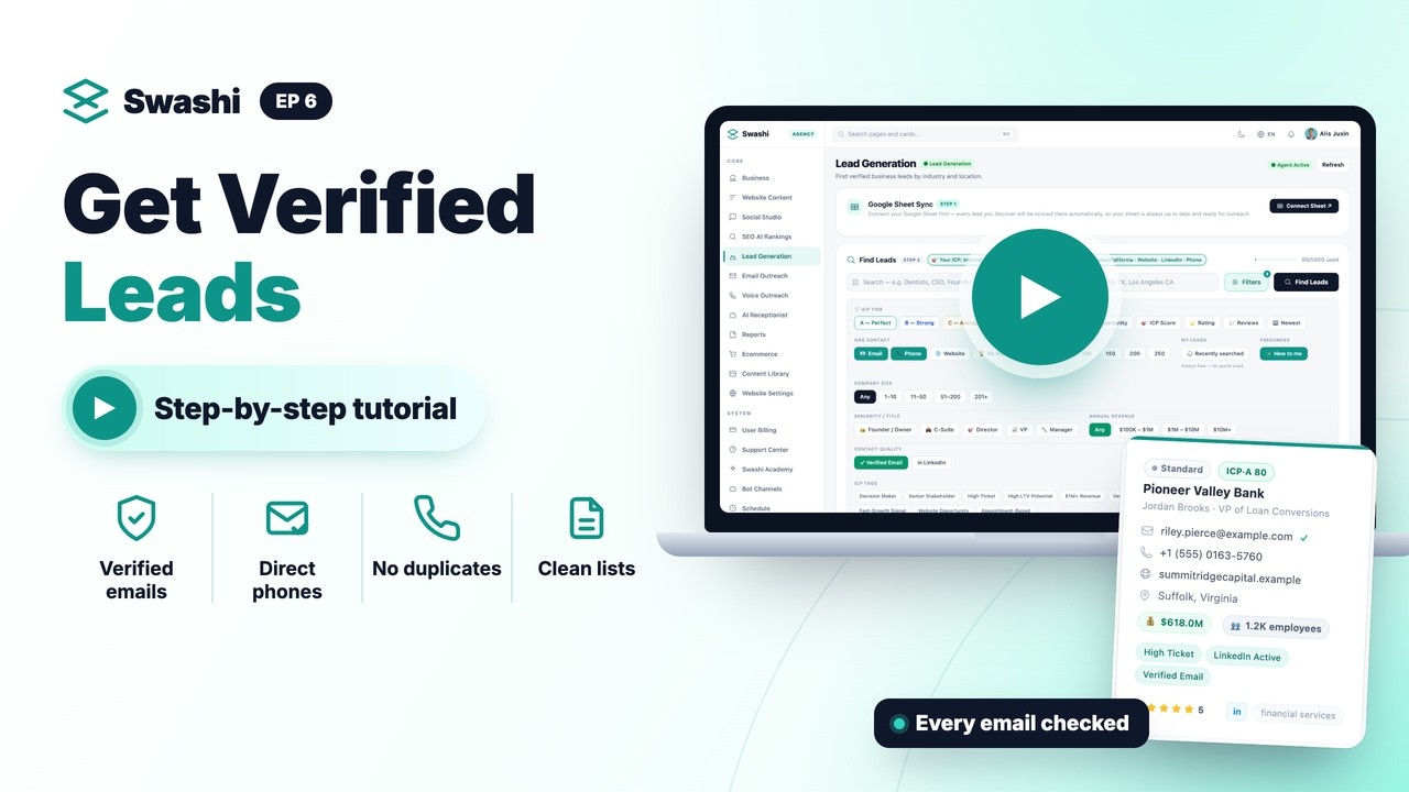 How to Generate Verified Leads with Swashi