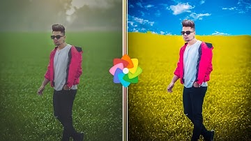 toolwiz backgrounds color changing  yellow effect and sky || model taukeer || photo editing tutorial