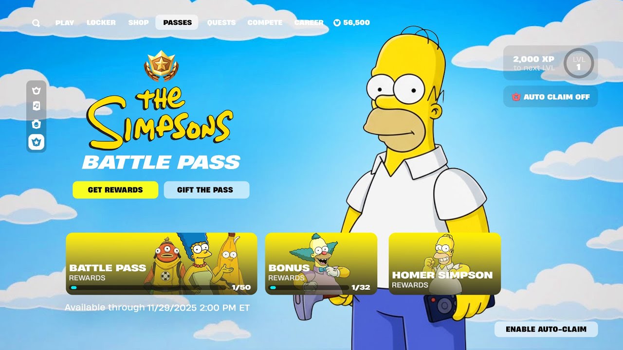 Fortnite Simpsons Season Battle Pass Trailer (Full Showcase)