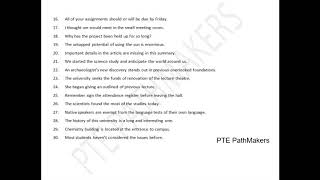 Recently asked PTE Listening WRITE FROM DICTATION || ANSWER || - 2018 by PTE PATHMAKERS