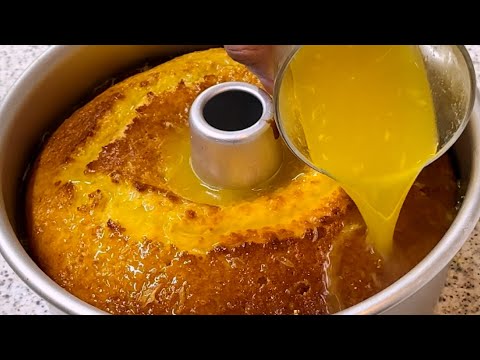 Do it that way with your cake and be surprised with the result! Delicious orange cake #viral #cake