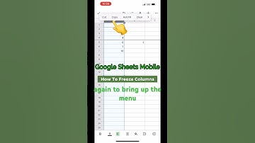 How to Freeze Columns in Google Sheets IPhone?