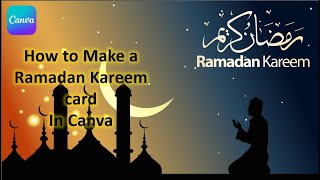 CANVA TUTORIAL 2: Ramadan Mubarak card | Subscribe to our channel | @Code_Color123 screenshot 5