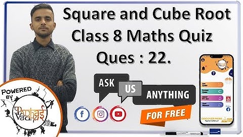Quiz solving and Explanation Q22 | Square Root and Cube Root | Class 8 Maths | Padhai Vadhai Quiz