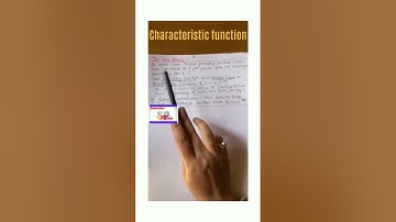 Characteristic function of random variables in statistics#shorts