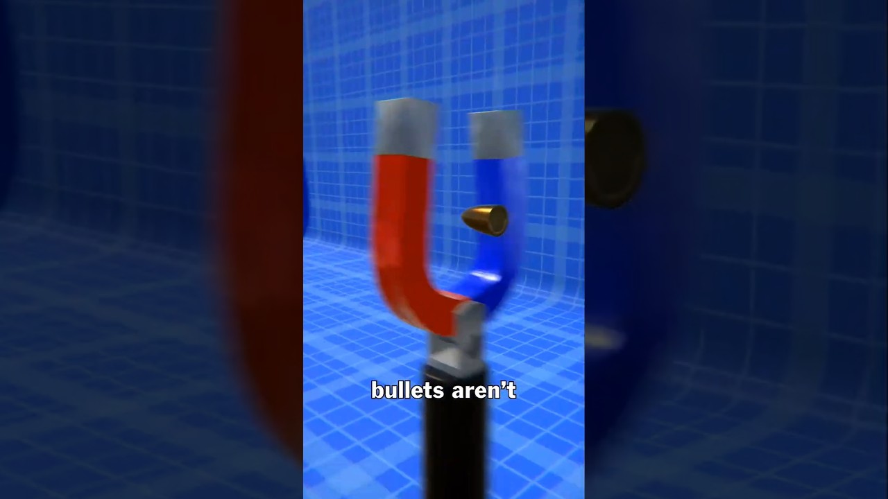 Can a Magnet Stop a Bullet? 🤔 #shorts #bullet #magnet #physics