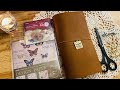 【100均縛り】手持ちの100均素材だけでコラージュ| travelers notebook collage | ASMR