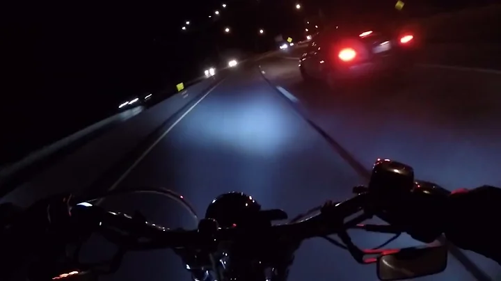 Cold Harley Davidson Softail Deuce Night Ride POV Moto Vlog With Top Speed Run and Exhaust Clips