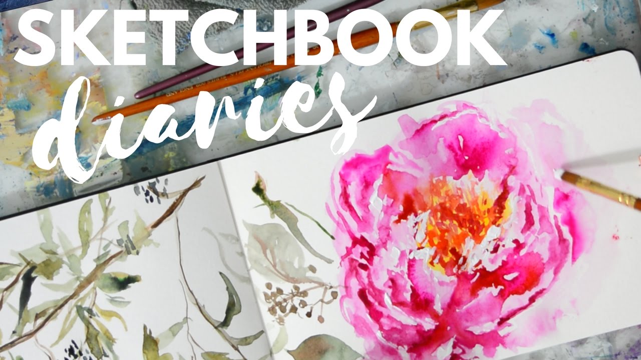 SKETCHBOOK DIARIES Watercolour Floral Day 2 Katie Jobling Art YouTube