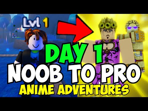 Noob To Pro Day 1 - Welcome to Anime Adventures! (NO ROBUX beginners  starter guide) 