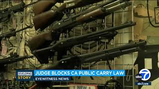 Judge blocks California law that would ban guns in most public places