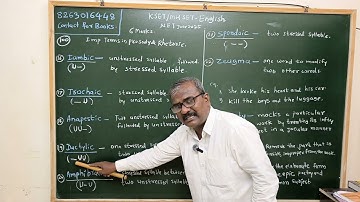 KSET/MH SET NET: 2025: P2 English:  100 Concepts -Prosody and Rhetoric Part 2 DGK Sir