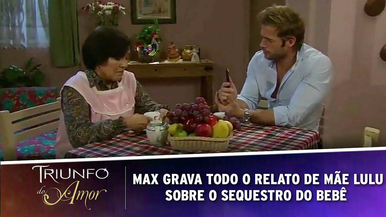 Triunfo do Amor - Max grava todo o relato de Mãe Lulu sobre o sequestro do pequeno João Paulo