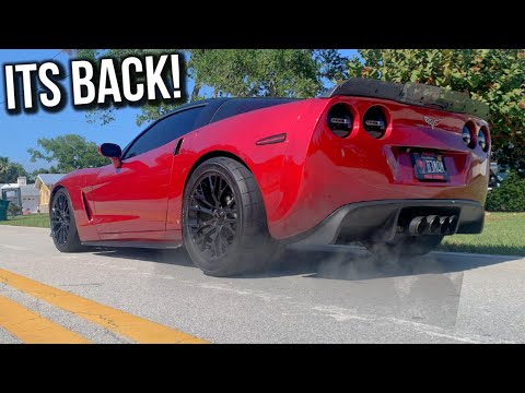 The Corvette is DRIVABLE Again! New Wheels and HUGE Tires! *Racing Mustangs*