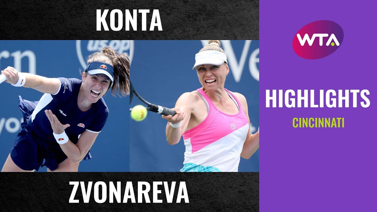 Johanna Konta vs. Vera Zvonareva | 2020 Cincinnati Third Round | WTA Highlights