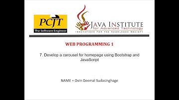 Web Programming Task 07 | 1st year | Java institute