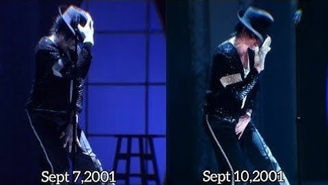 Michael Jackson Billie Jean Live in New York 07.10.2001 (Comparison)