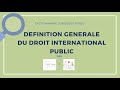 Droit international public dfinition 