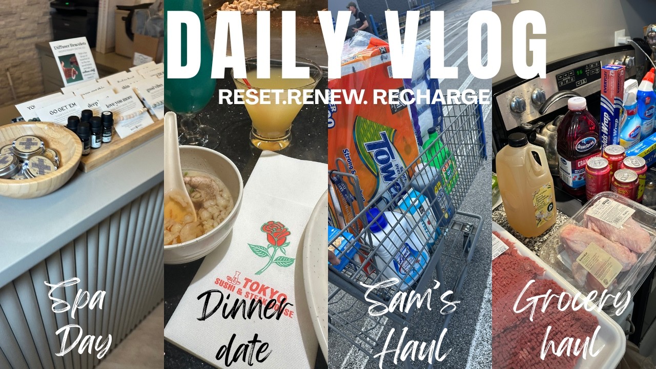 Realistic Weekend Vlog | Spa Day, Grocery Haul, Sam’s Club Bulk Shopping & Cooking Brunch