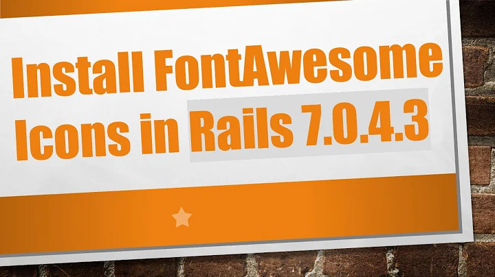 Install FontAwesome Icons in Rails 7.0.4.3