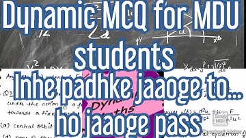 BSC (6 sem) Dynamic MCQ for MDU students {part3}2020-21examination