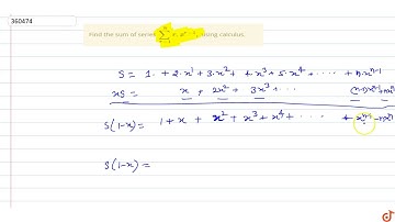 Find the sum of series `sum_(r=1)^nr.x^(r-1),` using calculus.